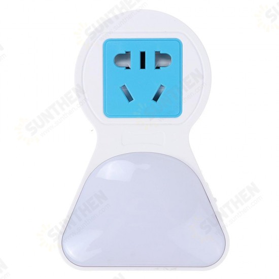 5A 9 LED Plug Socket Lamp Plug-in Wall Hallway Night Light USB Charging US/EU Plug