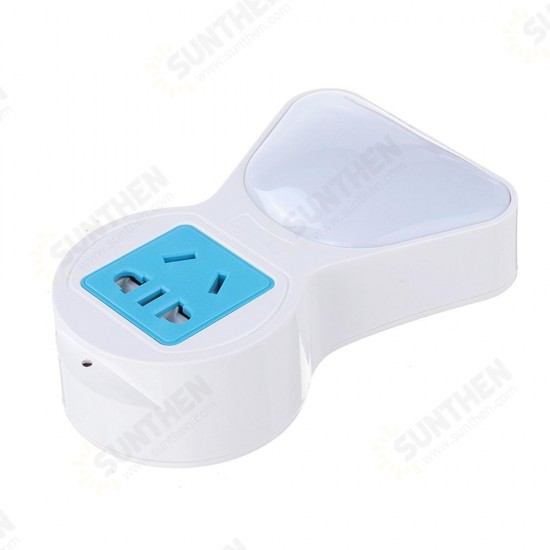 5A 9 LED Plug Socket Lamp Plug-in Wall Hallway Night Light USB Charging US/EU Plug