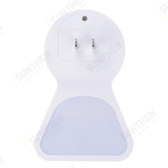 5A 9 LED Plug Socket Lamp Plug-in Wall Hallway Night Light USB Charging US/EU Plug