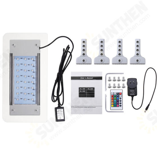 5W 24 LED RGB Remote Control Aquarium Light Lamp Fit for 26-42cm Fish Tank