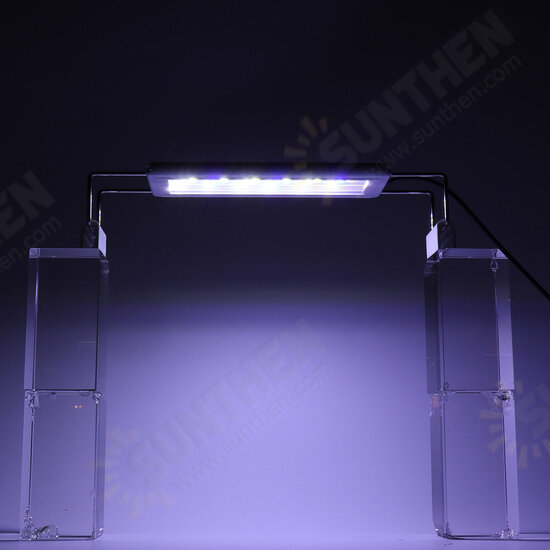 5W LED Fish Tank Light 20CM Aquarium Bracket Clip Light Aquarium Lighting Extendable Aquatic Plant Light for 20-30cm Fish Tank