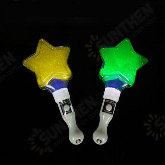 5pcs Star Glowing LED Stick Lights for Christmas Party Vocal Concert Performace Support Props