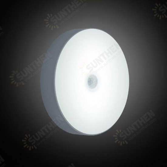 6 LED USB Rechargeable PIR Motion Sensor Light Control LED Night Lamp Magnet Wall Light for Cabinet Bedside