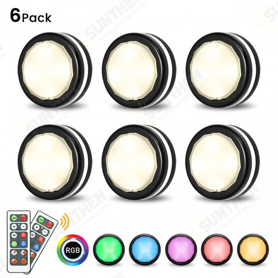 6 Pcs RGB cabinet lighting Led night light with remote control