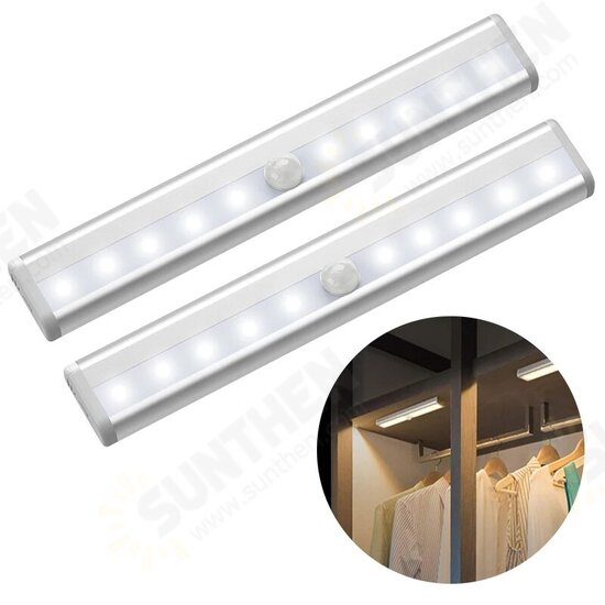 6/10 LEDs PIR LED Motion Sensor Light Cupboard Wardrobe Bed Lamp LED Under Cabinet Night Light For Closet Stairs Kitchen