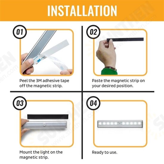 6/10 LEDs PIR LED Motion Sensor Light Cupboard Wardrobe Bed Lamp LED Under Cabinet Night Light For Closet Stairs Kitchen 6/10 LEDs PIR LED Motion Sensor Light Cupboard Wardrobe Bed Lamp LED Under Cabinet Night Light For Closet Stairs Kitchen