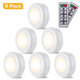 6PCS LED Cabinet Light Dimming Kitchen Wardrobe Cupboard Lamp + 2PCS Remote Control