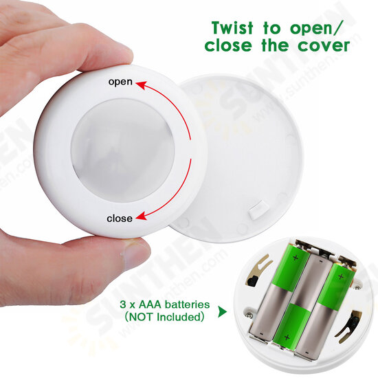 6Pcs Battery Remote Control Cabinet Light Wardrobe Light with Two Remote Controls 4000K Warm White Light