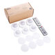 6Pcs Battery Remote Control Cabinet Light Wardrobe Light with Two Remote Controls 4000K Warm White Light