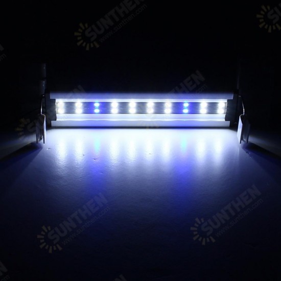 6W 20 LED Aquarium Fish Tank Light Panel Blue+White Lamp Adjustable Aluminum 6W 20 LED Aquarium Fish Tank Light Panel Blue+White Lamp Adjustable Aluminum