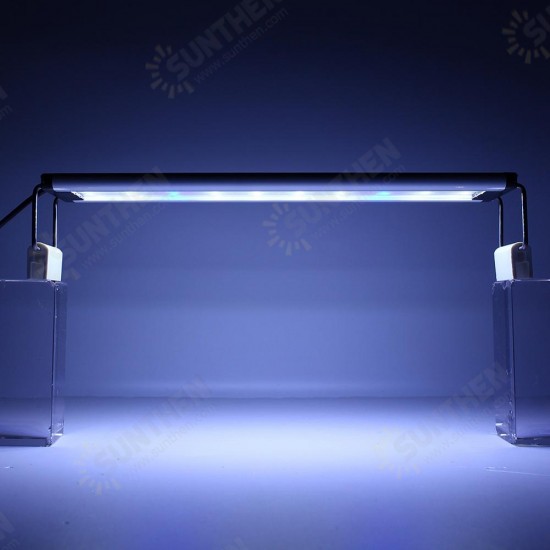 6W 20 LED Aquarium Fish Tank Light Panel Blue+White Lamp Adjustable Aluminum 6W 20 LED Aquarium Fish Tank Light Panel Blue+White Lamp Adjustable Aluminum