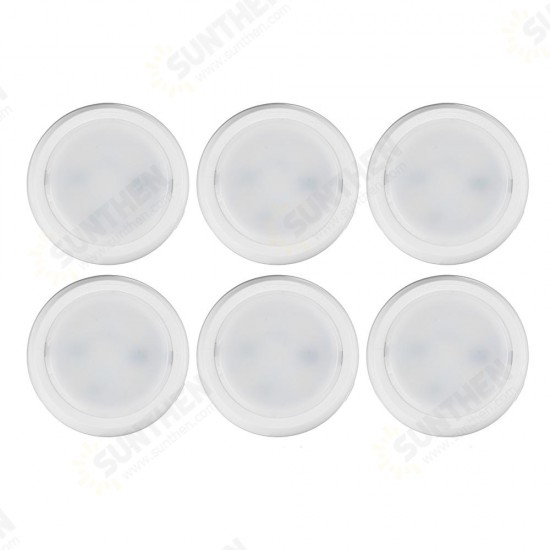 6pcs LED Night Light RGBW / White Wiress Remote Contro Cabinet Light for Bedroom Kitchen Closet