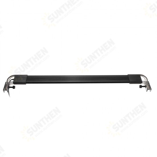 8W 50cm Adjustable 2835 LED Aquarium Fish Tank Super Slim Light Lamp Black