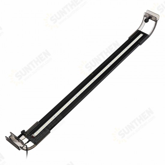 8W 50cm Adjustable 2835 LED Aquarium Fish Tank Super Slim Light Lamp Black