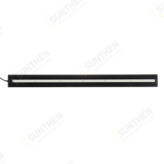 8W 50cm Adjustable 2835 LED Aquarium Fish Tank Super Slim Light Lamp Black