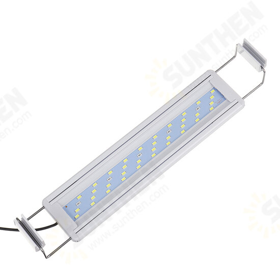 8W LED Fish Tank Light 30CM Aquarium Bracket Clip Light Aquarium Lighting Extendable Aquatic Plant Light for 30-40cm Fish Tank