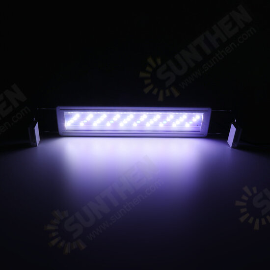 8W LED Fish Tank Light 30CM Aquarium Bracket Clip Light Aquarium Lighting Extendable Aquatic Plant Light for 30-40cm Fish Tank