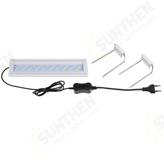 8W LED Fish Tank Light 30CM Aquarium Bracket Clip Light Aquarium Lighting Extendable Aquatic Plant Light for 30-40cm Fish Tank