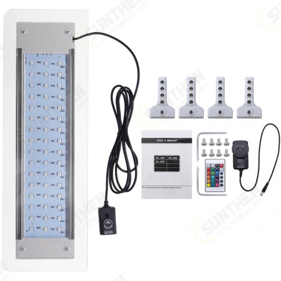 9.5W 48 LED RGB Remote Control Aquarium Light Lamp Fit for 40-56cm Fish Tank