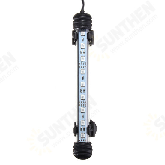 AC110-240V 18CM 5050 2.9W RGB LED Aquarium Fish Tank Light Color Changing Bar Submersible Lamp + 44Keys Remote Control