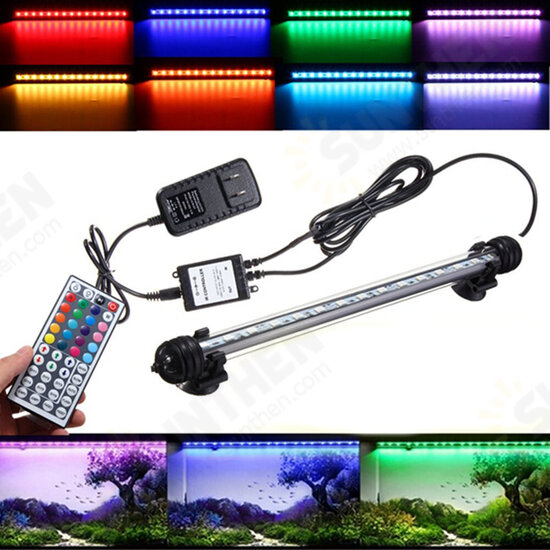 AC110-240V 18CM 5050 2.9W RGB LED Aquarium Fish Tank Light Color Changing Bar Submersible Lamp + 44Keys Remote Control AC110-240V 18CM 5050 2.9W RGB LED Aquarium Fish Tank Light Color Changing Bar Submersible Lamp + 44Keys Remote Control