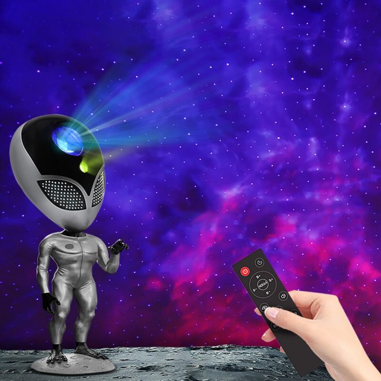 Alien Star Projector Lamp Alien Nebula Light Voice Interactive Galaxy Starry Night Light Home Decor Kids Birthday Gift