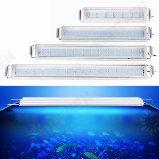 Aquarium Fish Tank EU Plug LED Light Over-Head Blue+White Lamp Plants Moon Lighting Aquarium Fish Tank EU Plug LED Light Over-Head Blue+White Lamp Plants Moon Lighting