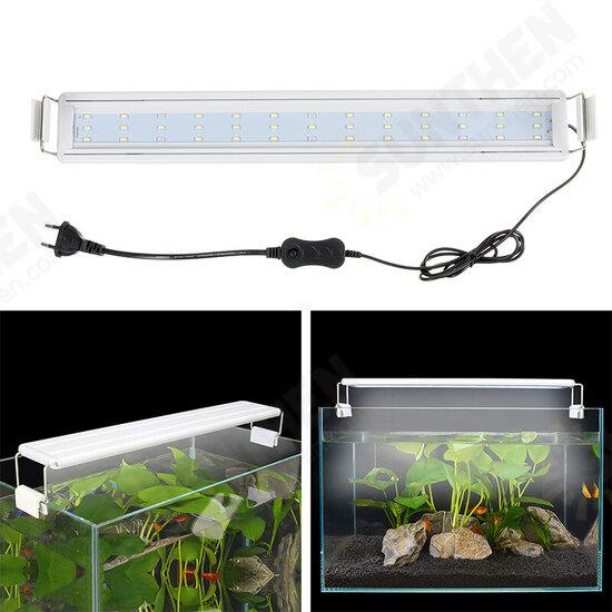 Aquarium Fish Tank EU Plug LED Light Over-Head Blue+White Lamp Plants Moon Lighting Aquarium Fish Tank EU Plug LED Light Over-Head Blue+White Lamp Plants Moon Lighting