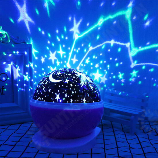 Automatic Rotating Starry Sky Projection Lamp Star Moon Colorful Diamond Projector USB LED Night Light Automatic Rotating Starry Sky Projection Lamp Star Moon Colorful Diamond Projector USB LED Night Light