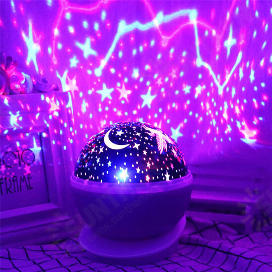 Automatic Rotating Starry Sky Projection Lamp Star Moon Colorful Diamond Projector USB LED Night Light Automatic Rotating Starry Sky Projection Lamp Star Moon Colorful Diamond Projector USB LED Night Light