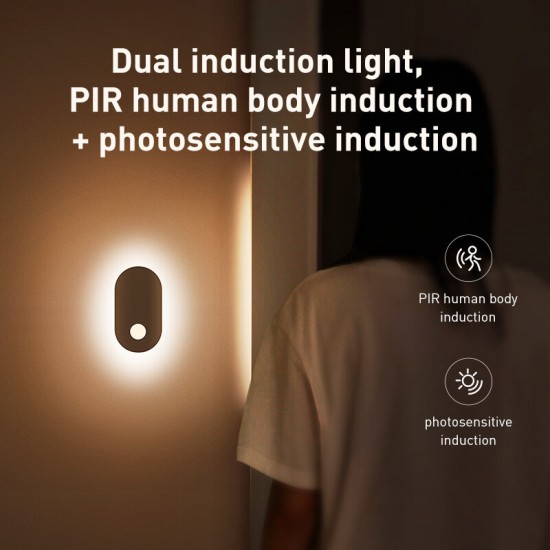 PIR Motion Sensor Night Light Human Induction Backlight Magnetic LED Light Rechargeable Bedside Lamp Wall Lamp For Home for ZigBee