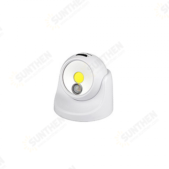 Battery Powered / USB Rechargeable 360 Degree Rotation COB PIR Motion Sensor Night Wall Light Home