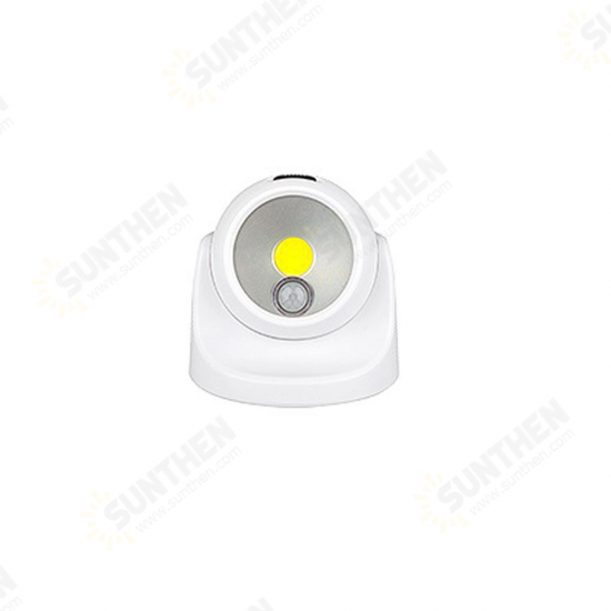 Battery Powered / USB Rechargeable 360 Degree Rotation COB PIR Motion Sensor Night Wall Light Home