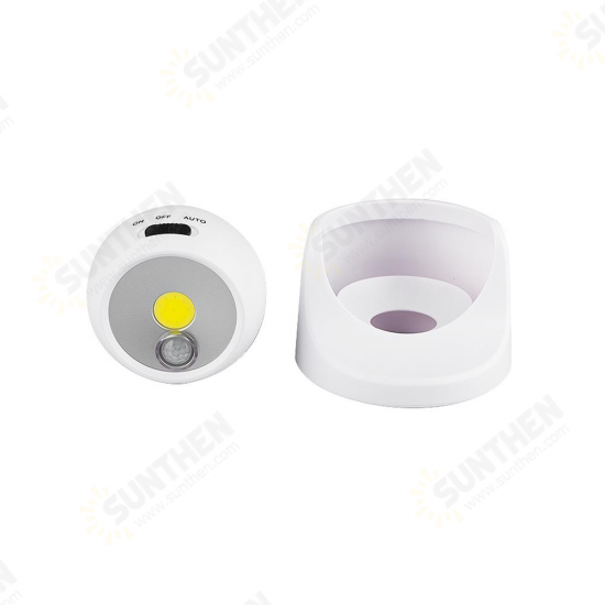 Battery Powered / USB Rechargeable 360 Degree Rotation COB PIR Motion Sensor Night Wall Light Home