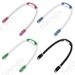 Battery Powered LED Book Light Neck Reading Lamp Hands 4 LED Beads 4 Adjustable Brightness for Reading in Bed Or Reading in Car Battery Powered LED Book Light Neck Reading Lamp Hands 4 LED Beads 4 Adjustable Brightness for Reading in Bed Or Reading in Car
