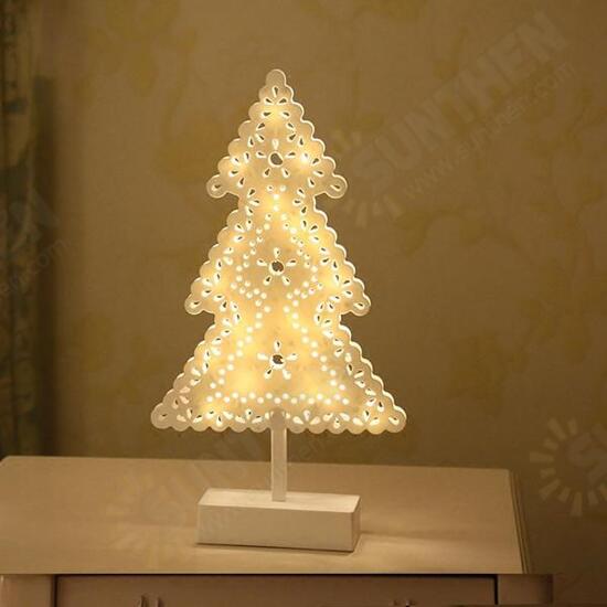 Battery Powered Star Christmas Tree Heart LED Night Light Table Lamp Home Decoration