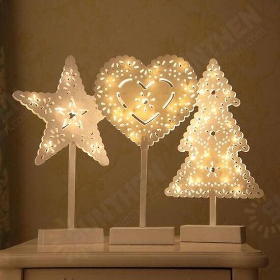 Battery Powered Star Christmas Tree Heart LED Night Light Table Lamp Home Decoration Battery Powered Star Christmas Tree Heart LED Night Light Table Lamp Home Decoration