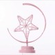Battery/USB Powered Warm Light Black/Pink Star Moon Night Light Desk Lamp Birthday Gift