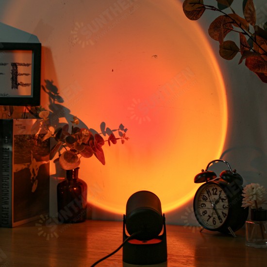 180° Rotation Sunset Projection LED Light Sunset Decor Photographic USB Night Light for Bedroom Living Room Home Party