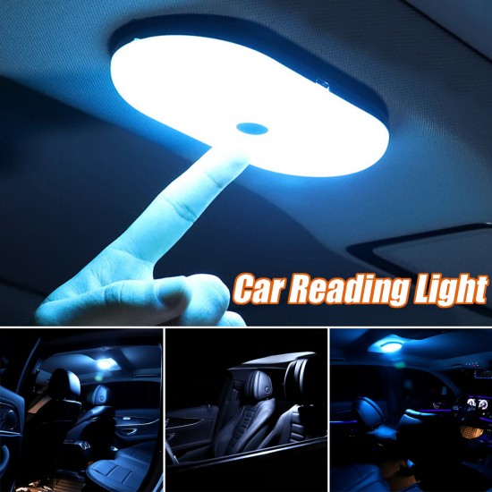 Car Roof Interior LED Reading Light Magnet Ceiling Lamp USB Convertible Light