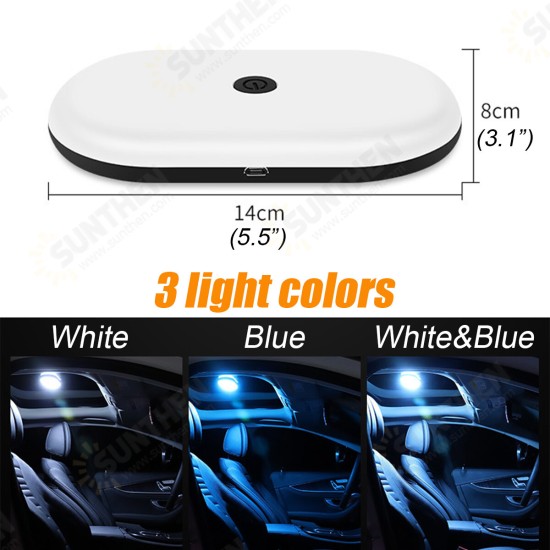 Car Roof Interior LED Reading Light Magnet Ceiling Lamp USB Convertible Light