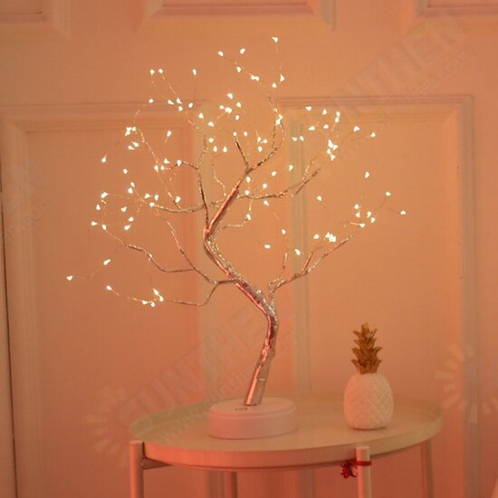 Christmas DIY Tree Light LED USB Touch Copper Wire Night Light for Wedding Party Home Decorations Gifts