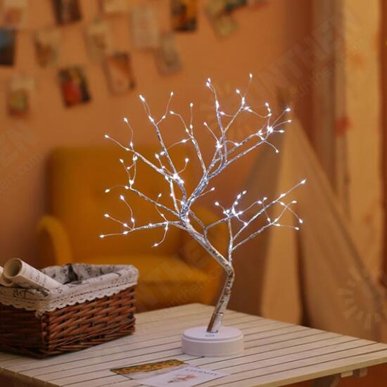 Christmas DIY Tree Light LED USB Touch Copper Wire Night Light for Wedding Party Home Decorations Gifts