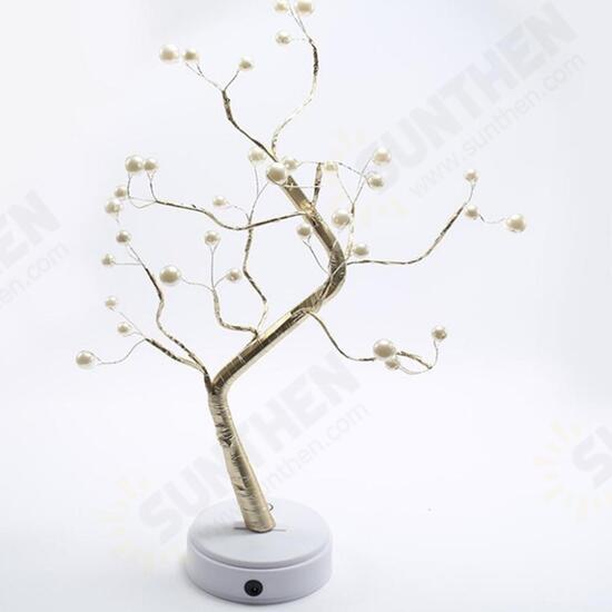 Christmas DIY Tree Light LED USB Touch Copper Wire Night Light for Wedding Party Home Decorations Gifts