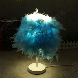 Colorful Feather Shade Table Lamp Bedside Desk Lamp Night Light Home Decor Gifts Colorful Feather Shade Table Lamp Bedside Desk Lamp Night Light Home Decor Gifts