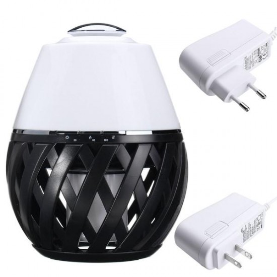 Colorful LED Torch Flame Flicker Night Light Humidifier Aroma Oil Diffuser Air Purifier