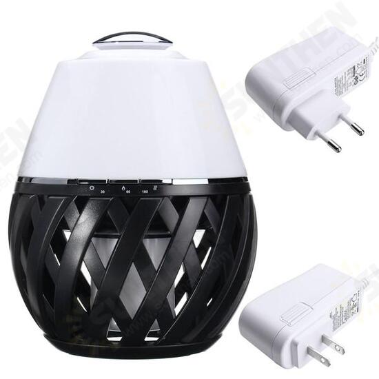 Colorful LED Torch Flame Flicker Night Light Humidifier Aroma Oil Diffuser Air Purifier