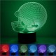Colorful Rugby Hat 3D Touch Control USB LED Desk Table Light Night Lamp