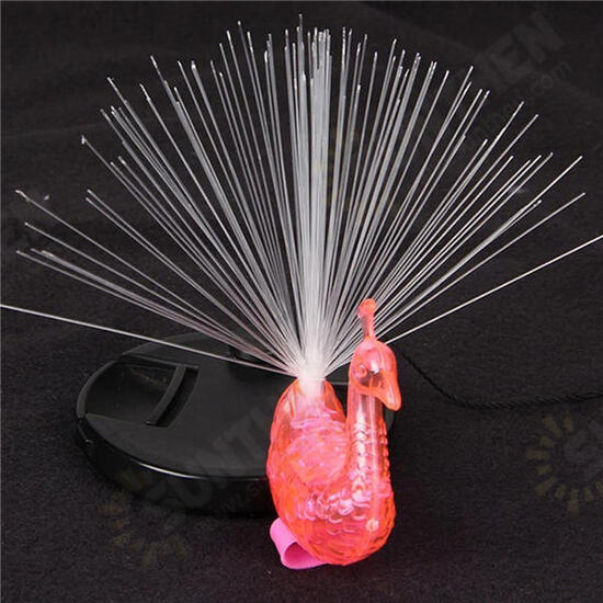 Creative Colorful Peacock Finger LED Light Ring for Parties Cheering Novelty Toys Gift For Kids