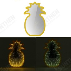 Creative Cute Pineapple Mirror Lamp LED Tunnel Night Light for Kid Atmosphere Light White/Warm White Creative Cute Pineapple Mirror Lamp LED Tunnel Night Light for Kid Atmosphere Light White/Warm White
